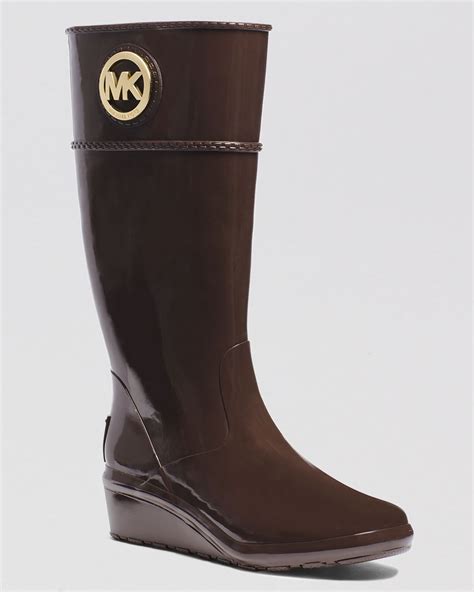 michael kors stockard rain boots|brown waterproof Michael Kors boots.